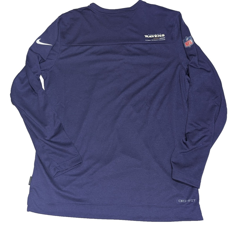 Baltimore Ravens Nike NFL On Field Dri-Fit Long Sleeve Shirt Men's L, NWT - Picture 5 of 12